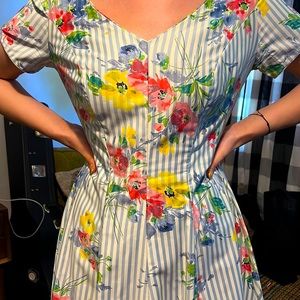 A like dress, handmade. Floral - one stain